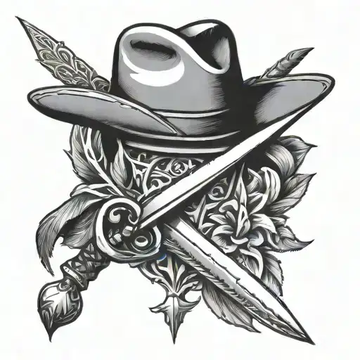 Dagger And Panama Hat Symbol