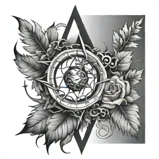 Create A Tattoo Design That Represents The Balance Between Extreme Metal Music And Nature