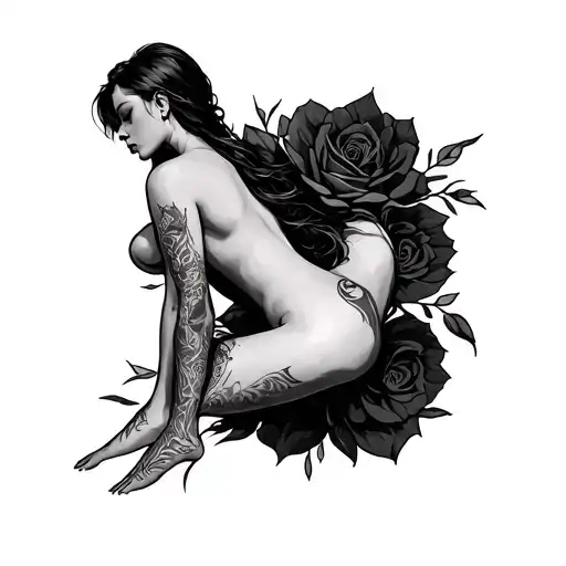 Angela's Tattoo Leg