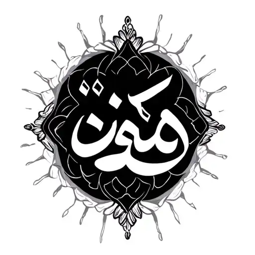 Desing Of The Name Khadijeh In Persian