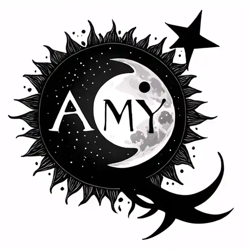The Name Amy And The Star Or The Moon And The Sun