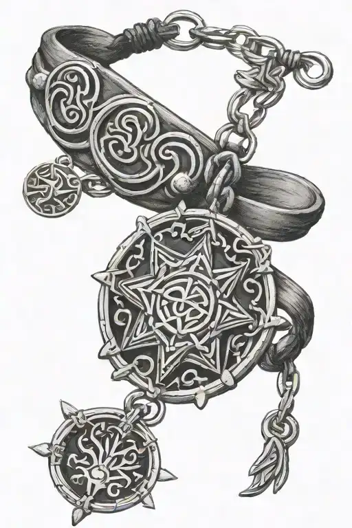 Capricon And Solomon Seal Amulet Bracelet For Men