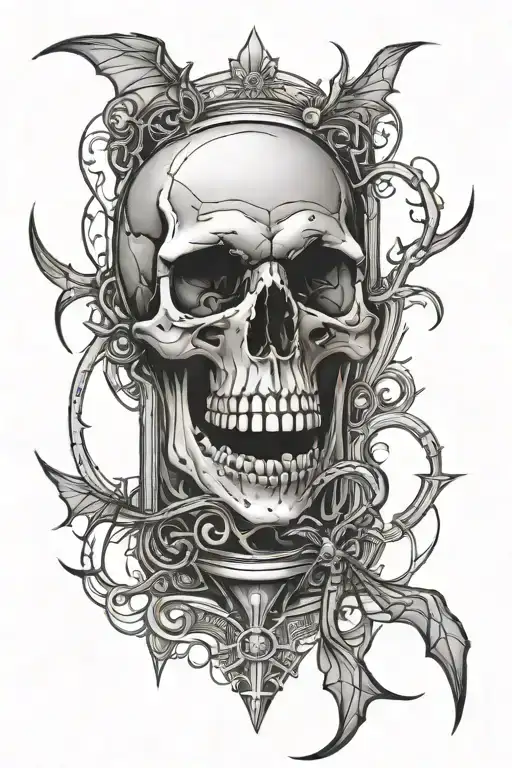 Skull Spider Hourglass