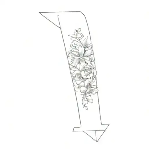 A Cross And Flowers