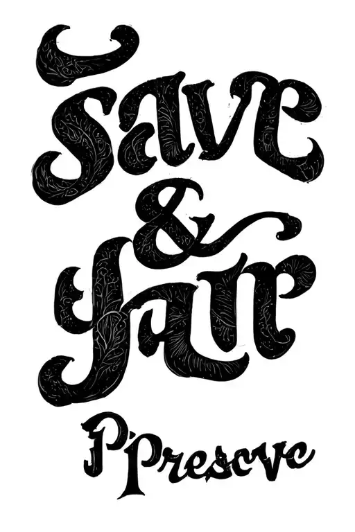 Calligraphy Save And Preserve