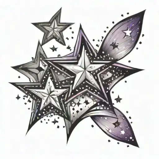 Purple Stars Sparkles