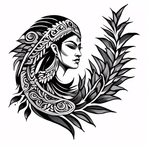 Polynesian-inspired Tattoo Design