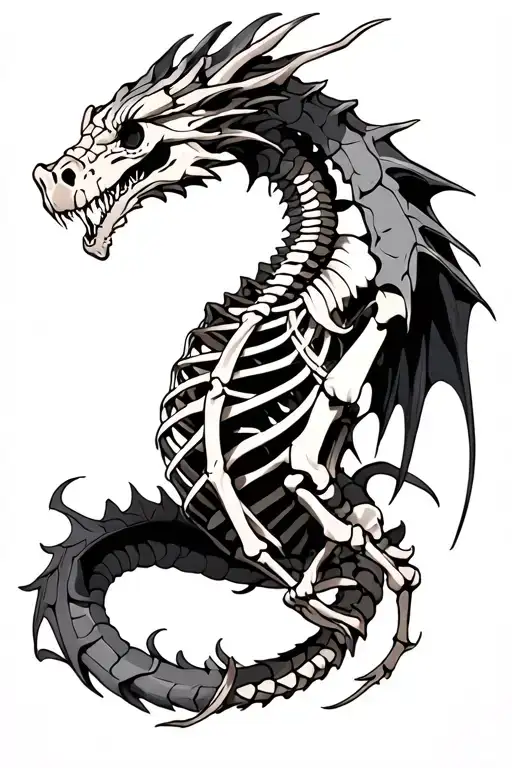 Skeleton Of A Dragon Wrapped