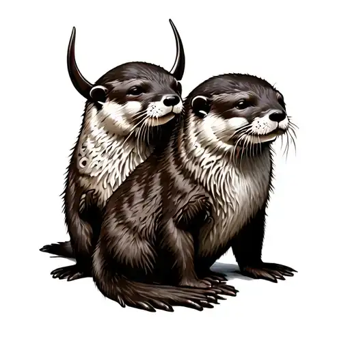 Otters And Viking