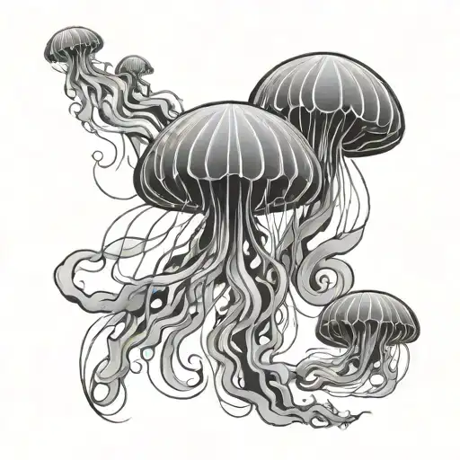 Jellyfish Geometric Background