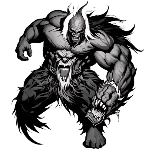 Kenpachi And Garrosh Hellscream Leg Sleeve