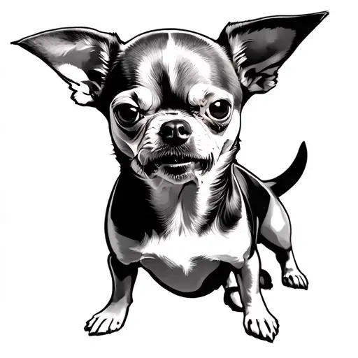 Portrait Of Angry Chihuahua