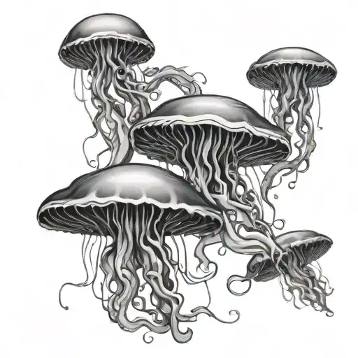 Jellyfish Swimming Around Them Symbolizing