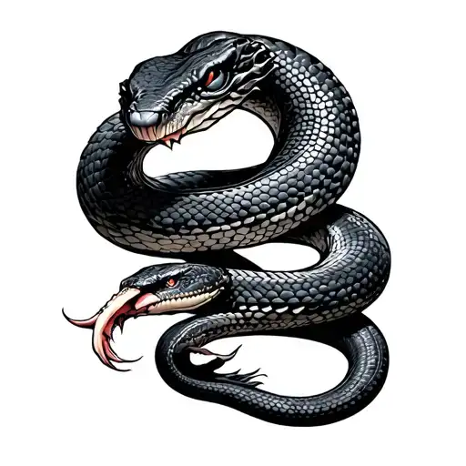 Snake That Bite His Tail Wrapped