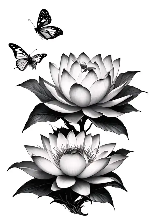 Lotus Flowers With Butterfly And Something Else To Match Incorporated