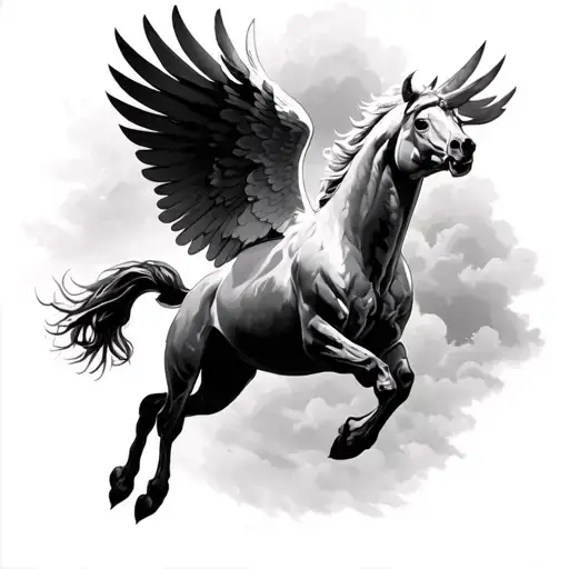 Pegasus In Flight For Upper Arm