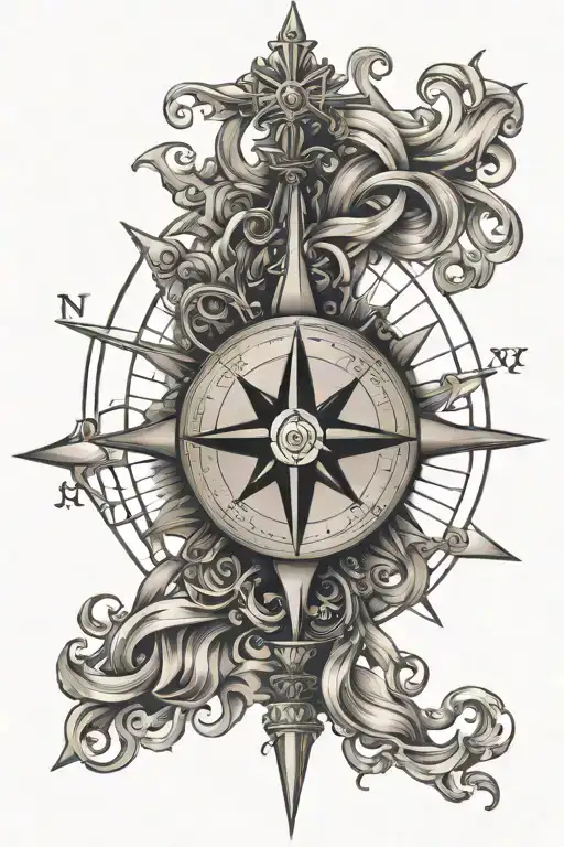 Royal Canadian Navy Compass Intertwined