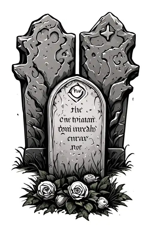 Grave Yard With 2 Stones