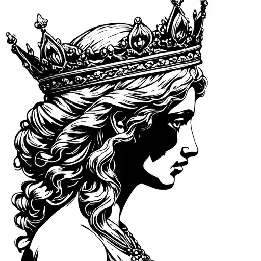Greek Goddess Aphrodite Profile With Crown
