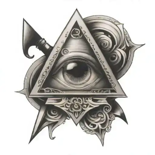 All Seeing Eye And Spade Card Suit