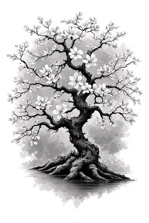 Cherry Blossom Tree Intertwined