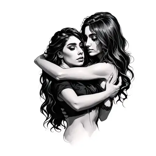 One Women That Hug Himself