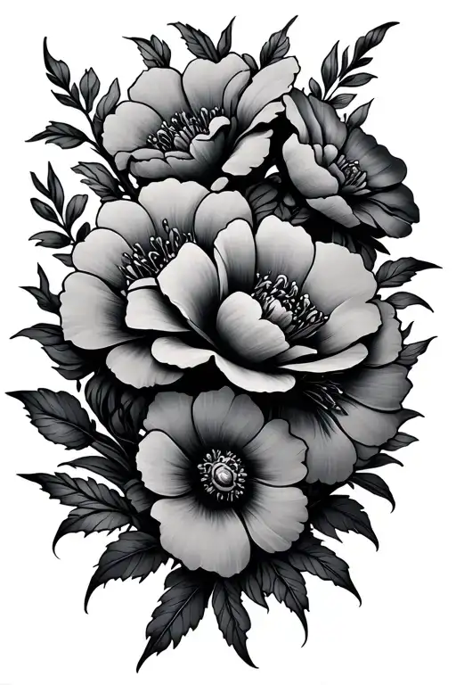 Phoniex Bold Flowers Intertwined