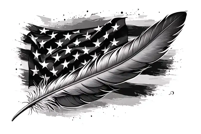 Feathers American Flag