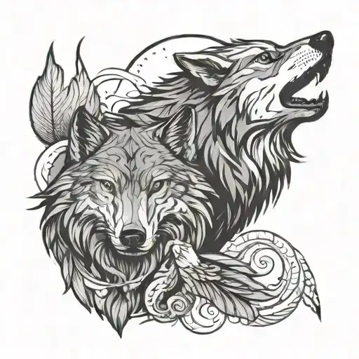 Wolf And Raven