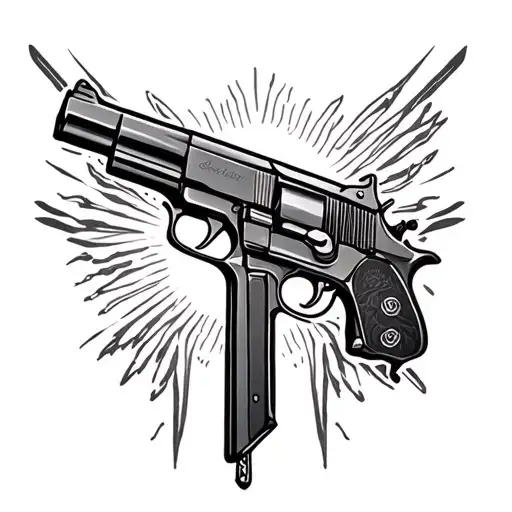 Gun Tattoo Design
