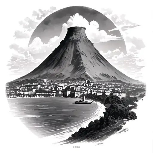 Vesuvius With Gulf Of Naples And Maschio Angioino