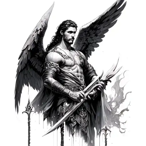 Archangel Espada Miguel Humillando