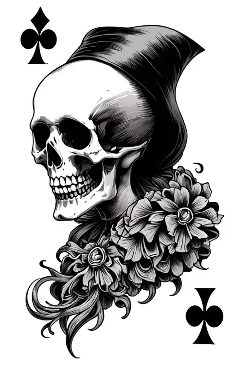 Queen Of Spades Skeleton