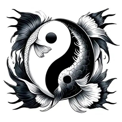Koi Fish Ying Yang
