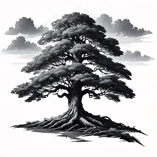 Cool And Realistic Tree For A Inner Forearm