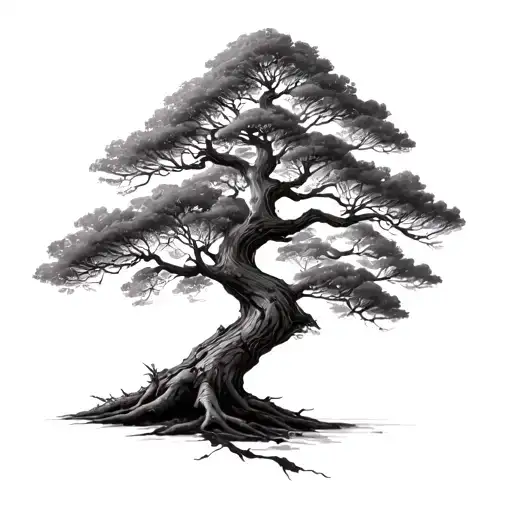 Cool And Realistic Tree For A Inner Forearm