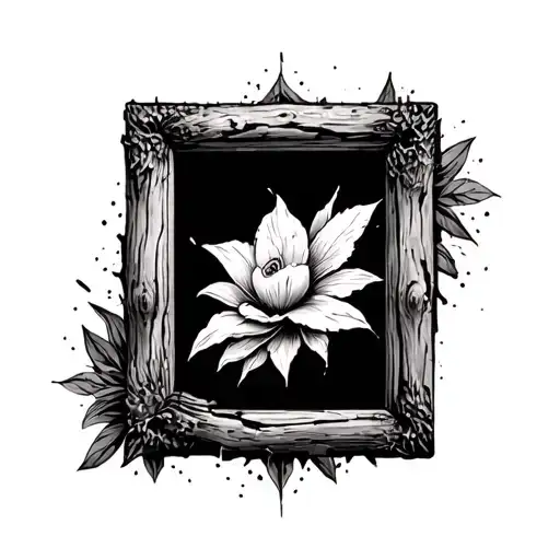 Old Broken Wooden Frame