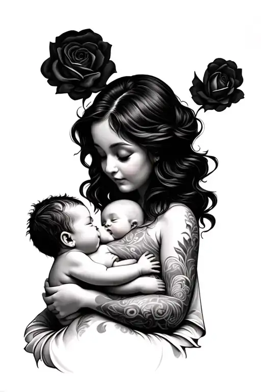 Breastfeeding Her Babyn