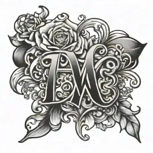 Bestie Tattoo With Mk And Jg Initials