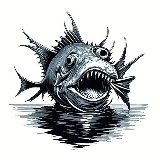 Anglerfish Trying To See The Sun Before It Dies