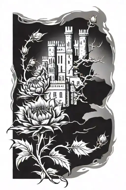 Scotland Castle Thistle Sleeve