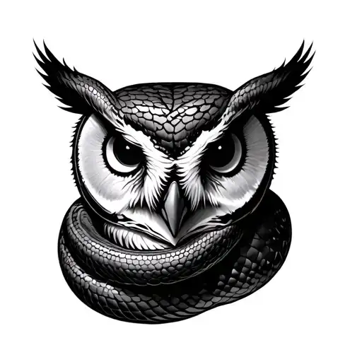 A Snake With A Barn Owls Head