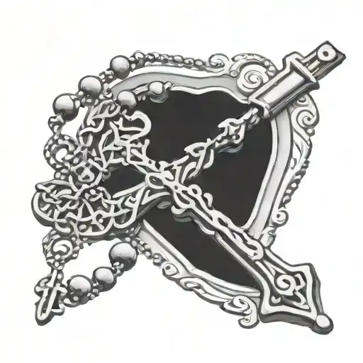 Rosary With Dennis On The Outside Of It And A Family Prayer Inside The Middle Of The Rosary