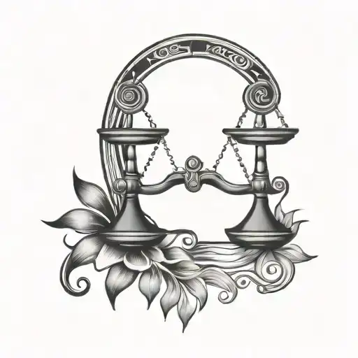 Libra Sign With Sun