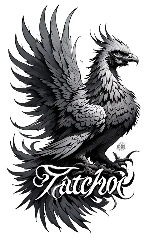 Phoenix With The Inscription