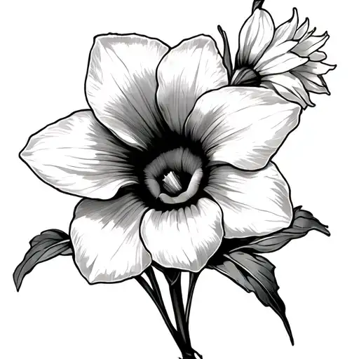 Daffodil And Morning Glory