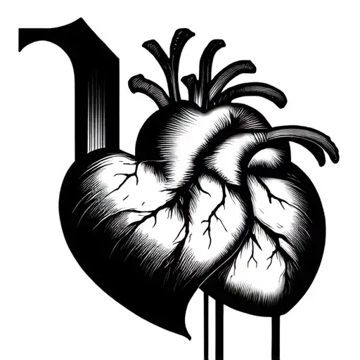Integrate And Hide The Number 12 In The Lines Forming A Minimalist Heart