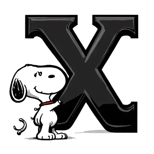 Snoopy And Letter E