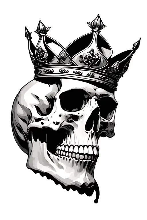 Skull Wearing A Crown