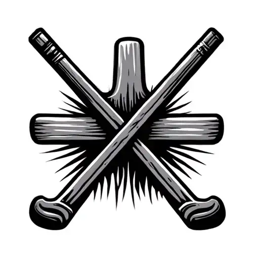 Forever Symbol Made From Hockey Sticks